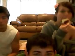 Teen, Threesome, Webcam, 